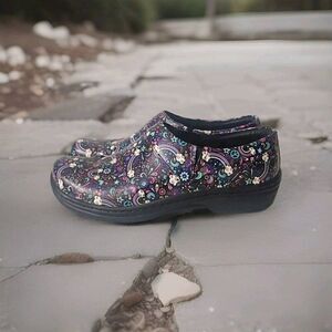 Klogs Footwear Multi-color Peace Out Mission  Nursing Clogs Women's Size 8.5